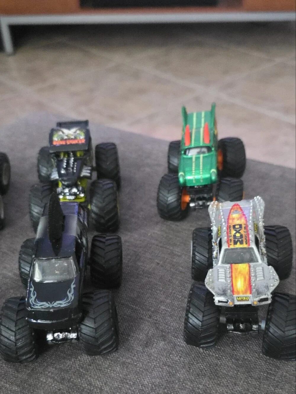 Monster Truck Toy Pack - Blue, Green, Black, Yellow, Orange